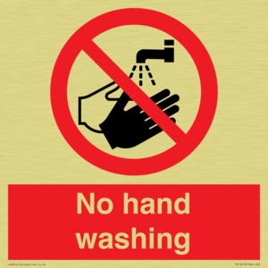 No hand washing